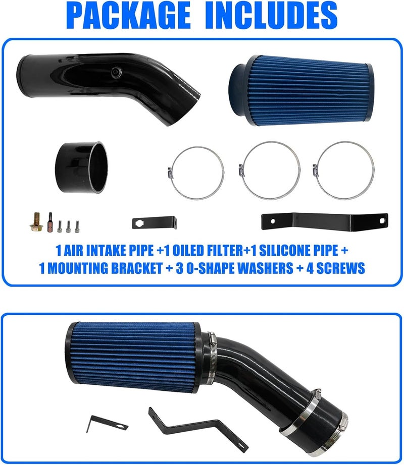 PMFCA Oiled Cold Air Intake 7.3 Diesel Kit Air Intake Pipe With Oiled Filter Compatible with 1995-2003 Ford F250 F350 F450 Super Duty 7.3L Powerstroke Diesel - Image 2
